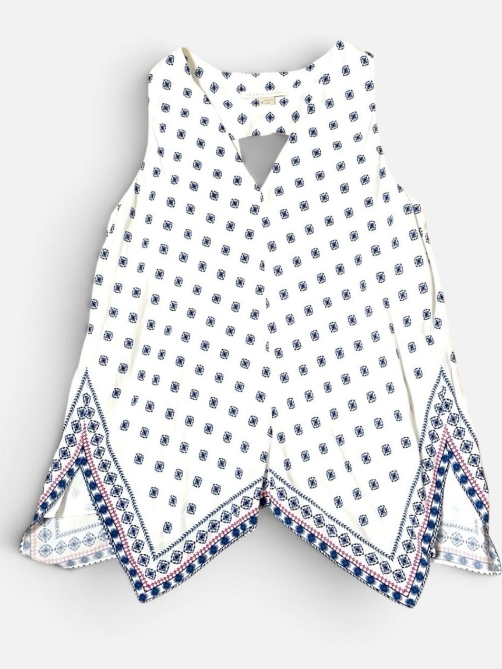 cooper & ella Double V Handkerchief  Hem Top